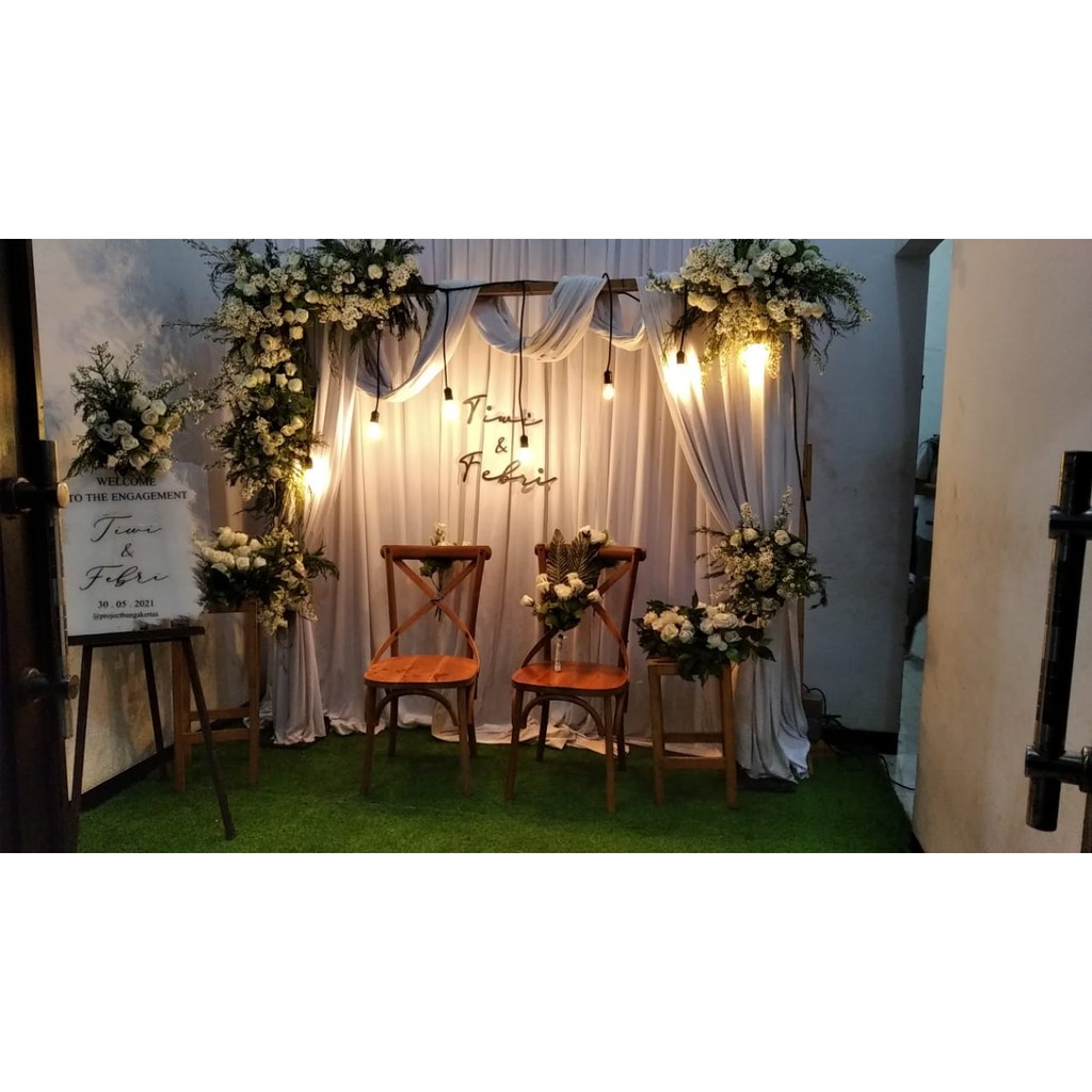 Dekorasi Lamaran, Backdrop Akad, Photobooth murah (Fabric Backdrop)-SEWA