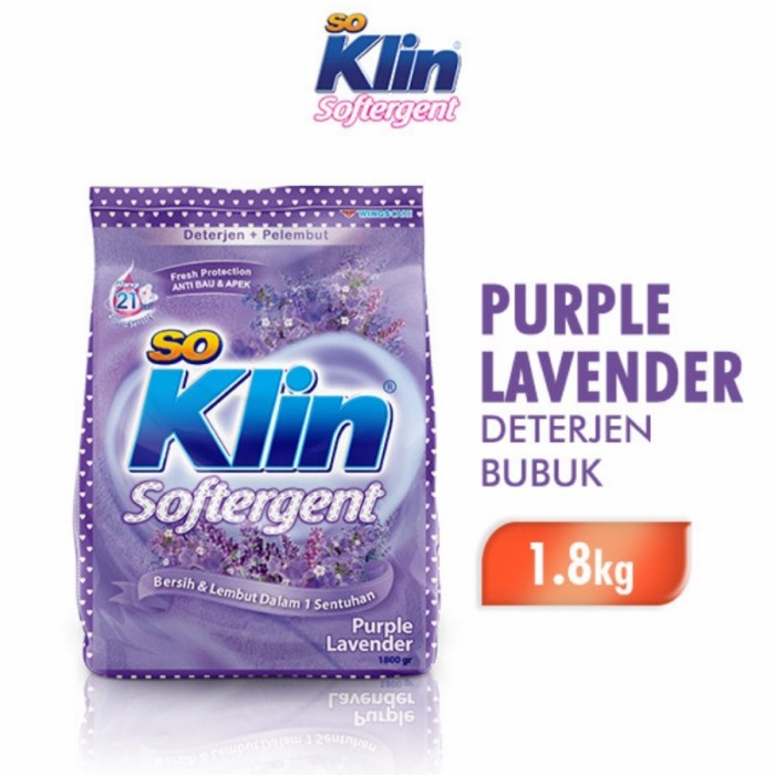 Soklin Softergen Purple Lavender 1.8 kg bubuk detergen