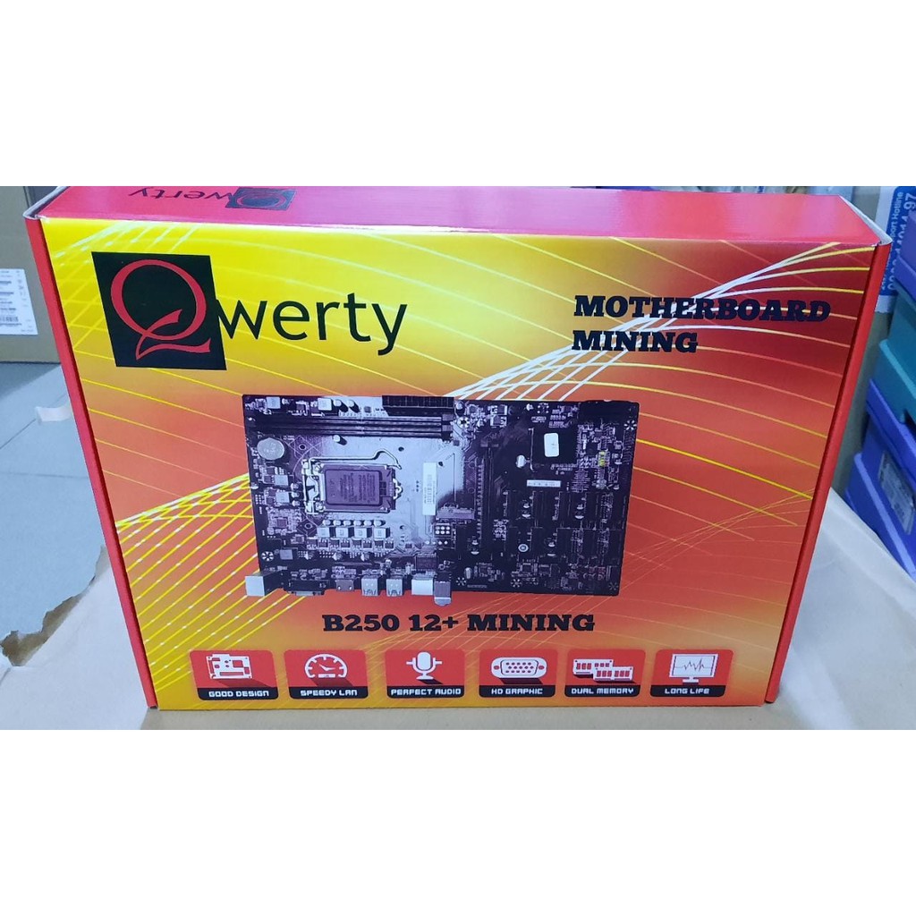 READY Motherboard QWERTY TB250 BTC LGA 1151 B250 12+ MINING mb TB-250