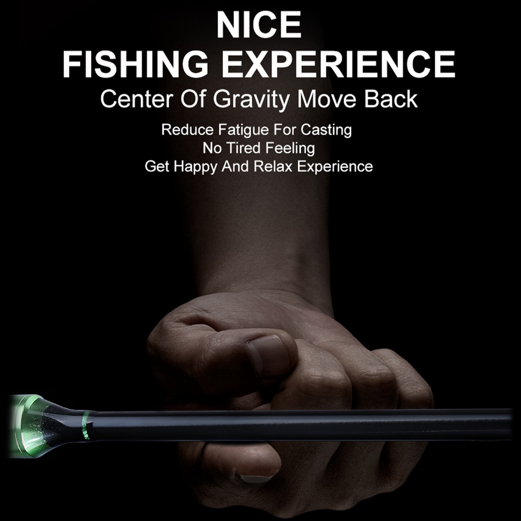 Sougayilang Joran Pancing Spinning/Casting Joran Pancing High Quality Carbon Fiber Spinning Casting Fishing Rod EVA Handle 2 Sections Ultralight 1.8m 2.1m Baitcasting Fishing Rod for Saltwater Freshwater River Lake Carp Fishing