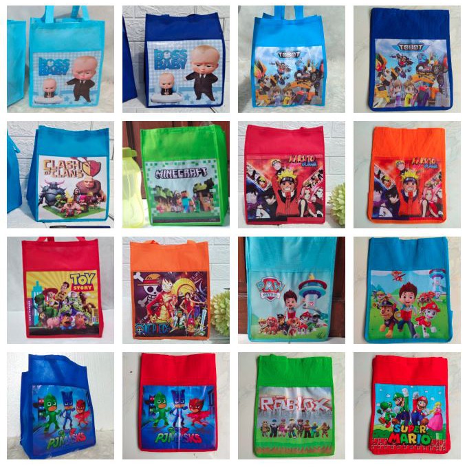 TAS SPUNBOND NK ROBLOX Goodie bag ulang tahun anak Souvenir MURAH-4