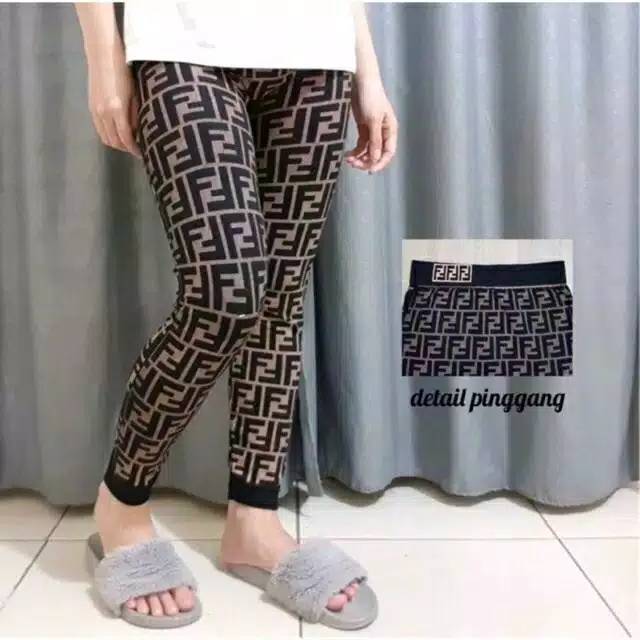 NEW LEGGING IMPORT FF FULL COKLAT / LEGGING MURAH / LEGGING FULL PRINT