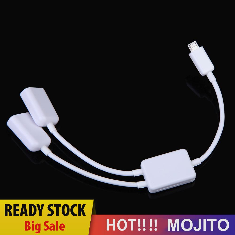 Kabel Adapter Dual Micro Usb Otg Hub Host Untuk Tablet Pc Dan Smartphone