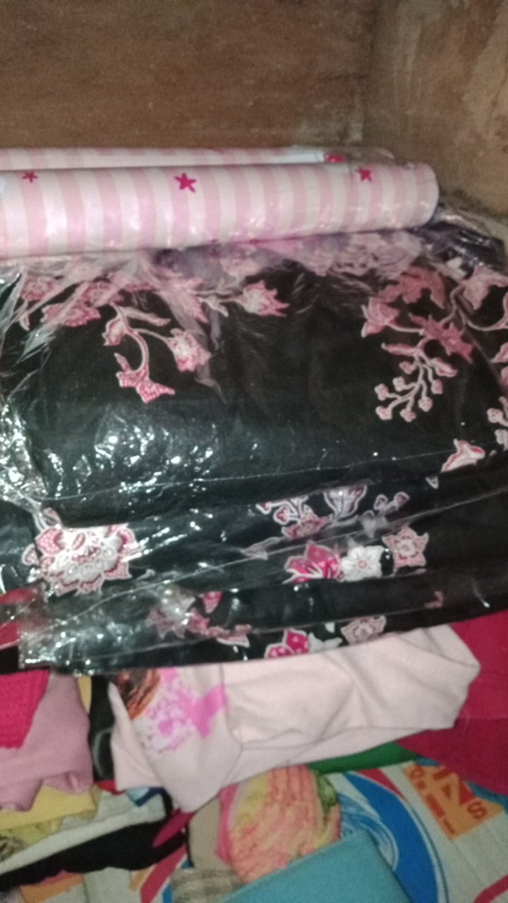 Batik Couple Keluarga Sania Ruffle Ori Ndoro Jowi Dnt Motif Cibulan Pink