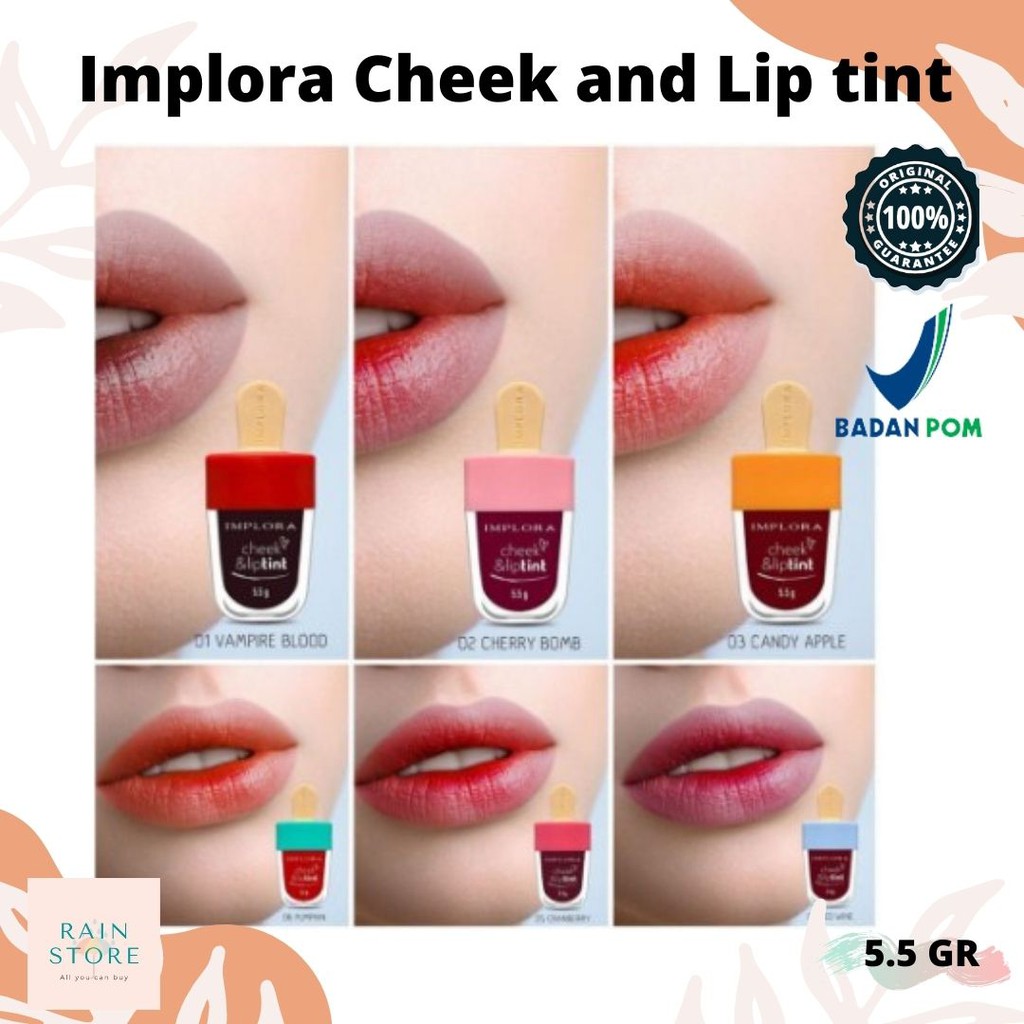 Liptint implora_Implora Cheek and Lip tint_liptint murah