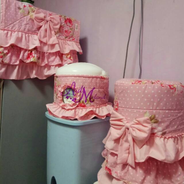 Set GKM(sarung kulkas, galon, magicom) shabby shabbychic rempel