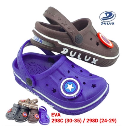 DX-298C Sandal Baim Anak Laki Laki Logo Captain America Merek Dulux Size 30-35