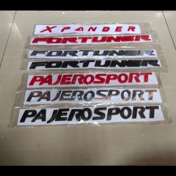 Emblem Pajero Sport - Logo Pajero Sport Tulisan Chrome