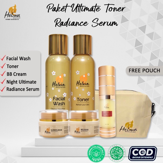 PAKET ULTIMATE TONER + RADIANCE SERUM (WAJIB KONSUL)  HELWA BEAUTYCARE