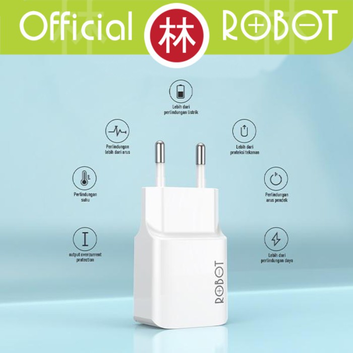 Robot RT-K10 Travel Adaptor Charger Single Output 1A - 1 Toples 15 Pcs