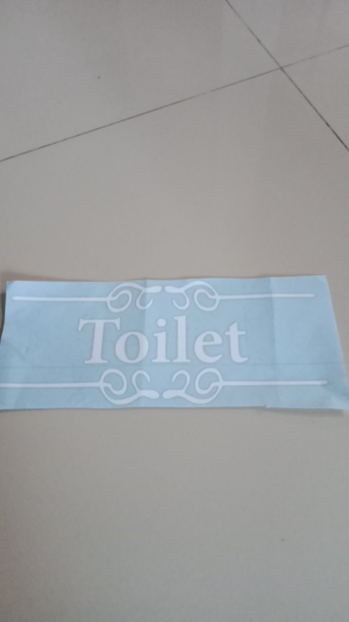 Wall Stiker Pintu Kamar Mandi Toilet Cutting Sticker Dekorasi Rumah