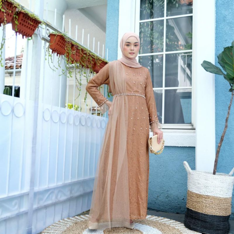 Estelle Tille Brukat Dress Ld 100/Dress Tille Payet/Dress Tile Payet/Dress Tulle/Dress Kondangan