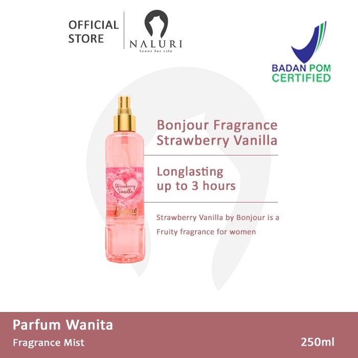 Bonjour Fragrance Mist Strawberry Vanilla 250ml