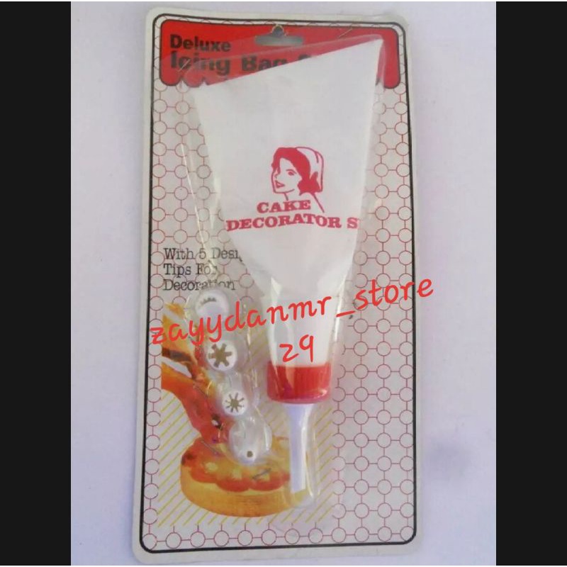 Deluxe Icing bag set / Set alat penghias kue spuit plastik Decoration murah dan praktis