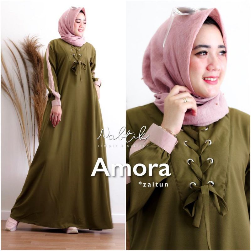 Amora dress fashion muslim wanita