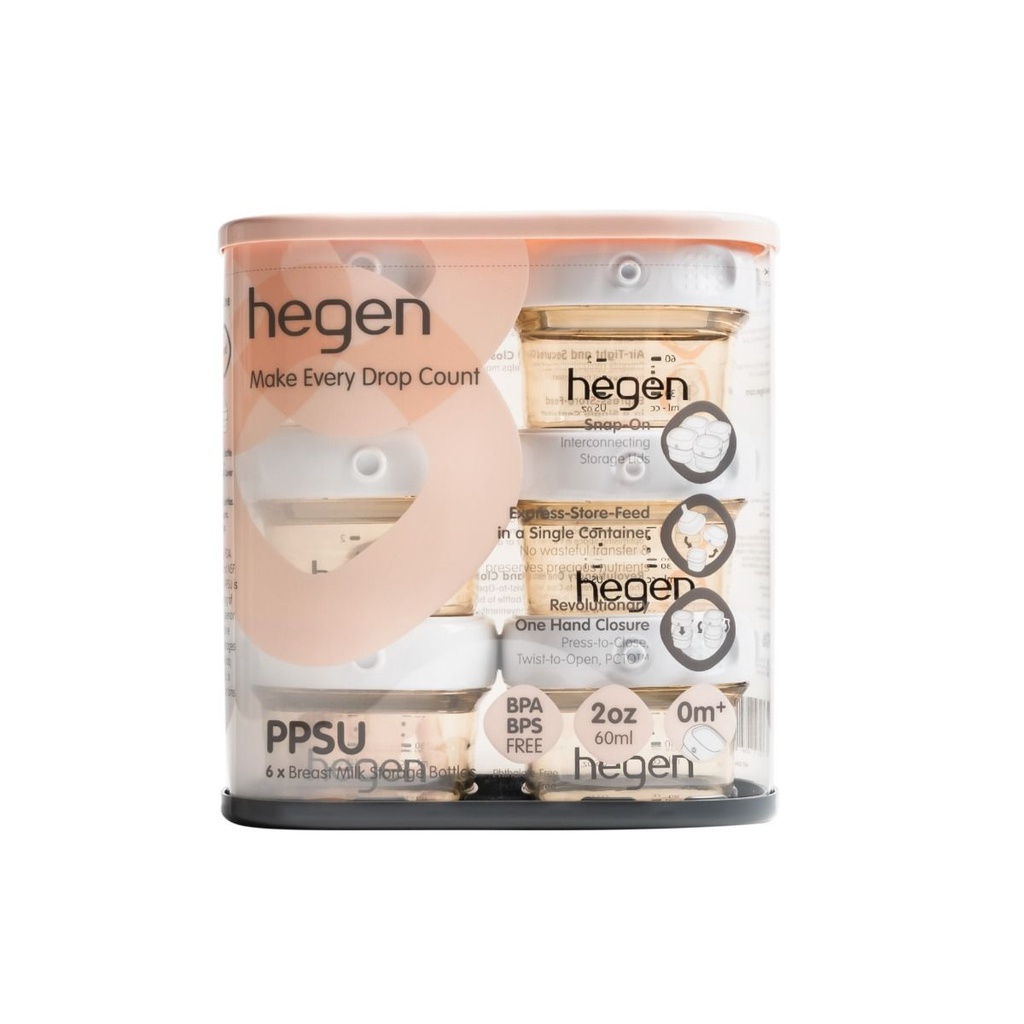 HEGEN PCTO BREASTMILK STORAGE PPSU (6 PACK) 60ML/2OZ