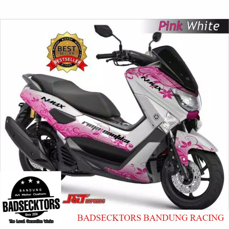 Decal Nmax 155 sakura pink keren