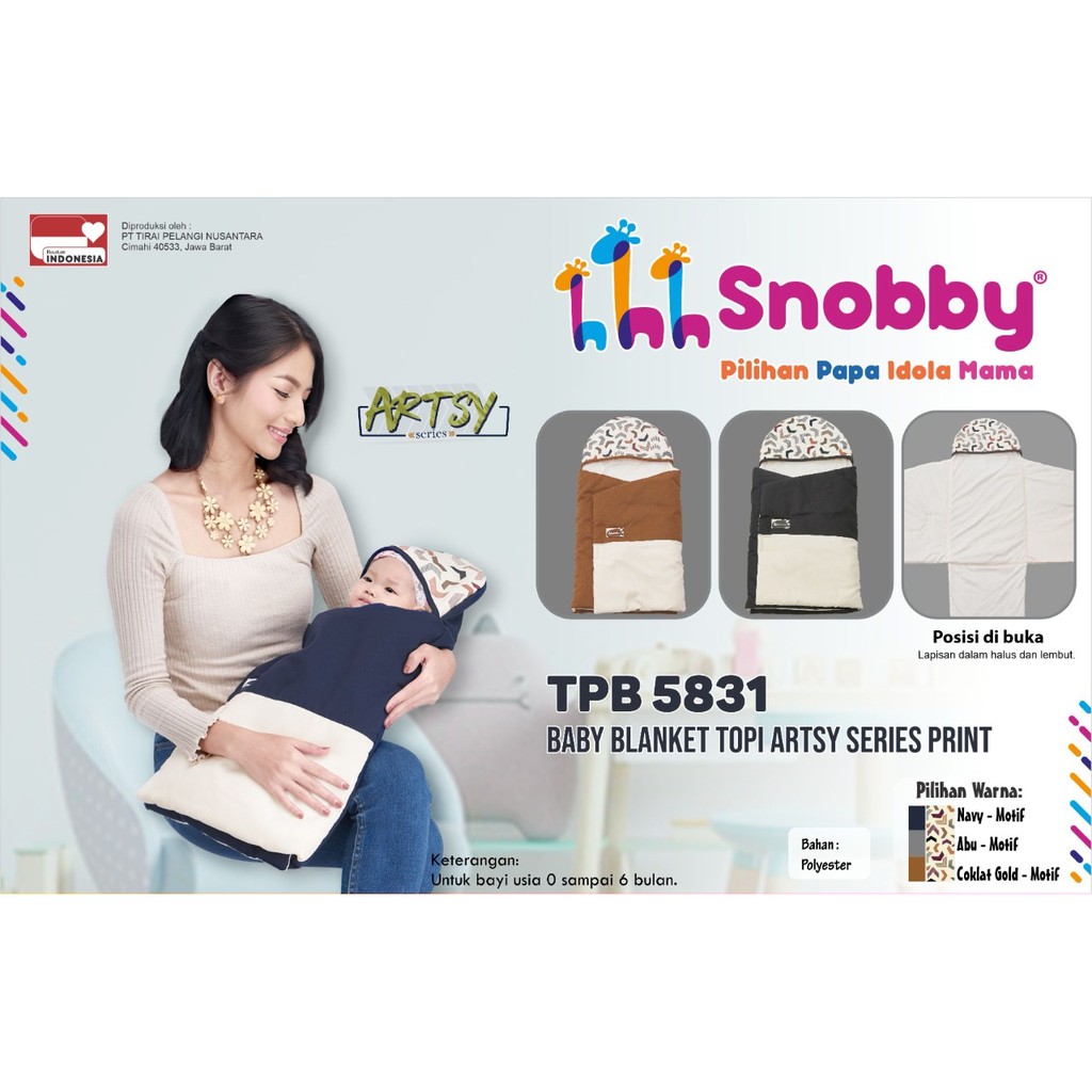 Snobby Baby Blanket Selimut Bayi Print Artsy Series - TPB 5831