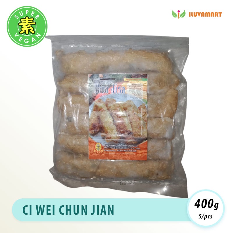 

CI WEI Chun Jian 400gr Ru Yi Chun Kien Ngo Hiong Chicken Vegan
