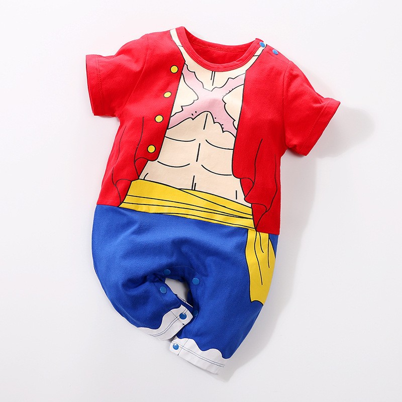 Jual BABY JUMPER ROMPER LUFFY ONE PIECE KARAKTER ANIME JUMPSUIT BAYI