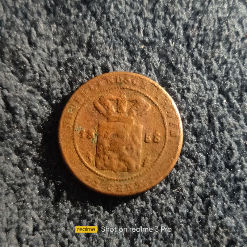 Koleksi Bengol Belanda Koin kuno 1/2 cent th 1858