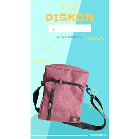 Gardio.Tas selempang pria dan wanita denim /