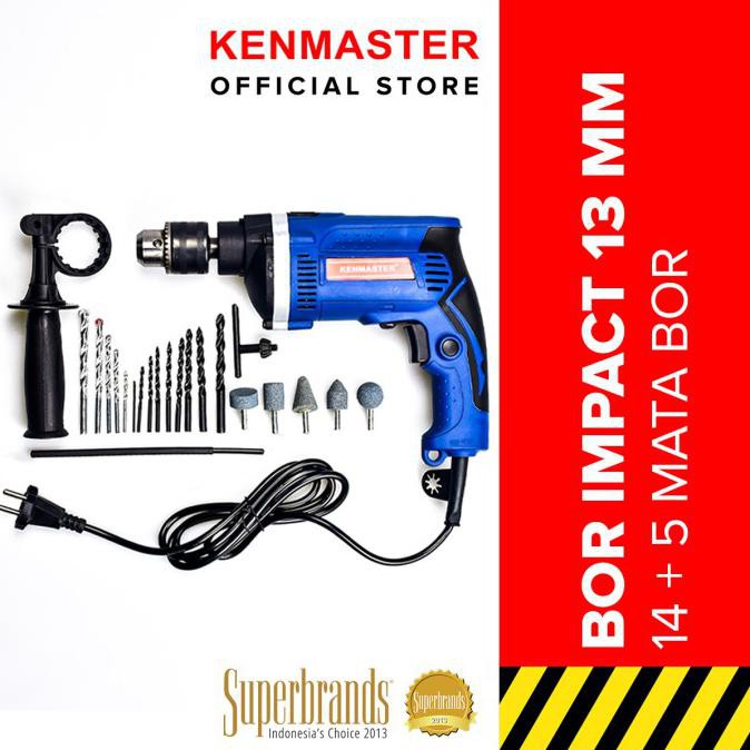 -READY- KENMASTER BOR IMPACT DRILL 13MM WITH BOX - BOR LISTRIK