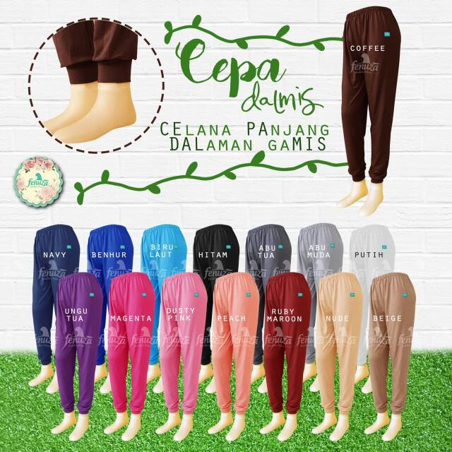 Legging Fenuza/Celana Panjang Dalaman Gamis (Cepadalmis) Hitam