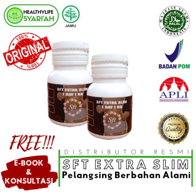 obat diet SFT EXTRA SLIM ORIGINAL 1 Day 1Kg SFT Pelangsing Badan Termurah Alami Herbal