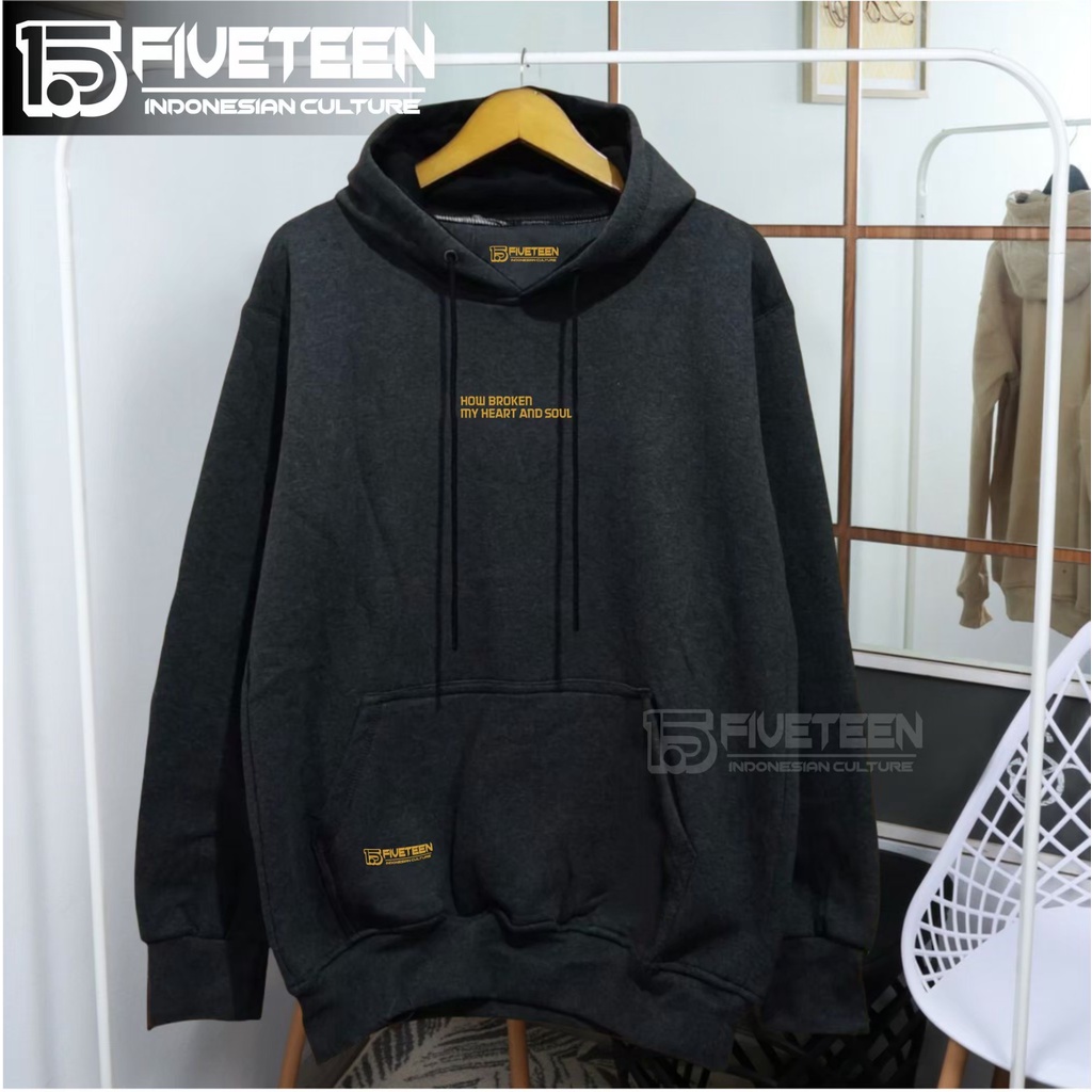 HOODIE PRIA SIZE XXL JUMBO DISTRO BANDUNG 15FIFTEEN15 WARNA ABU TUA LIST HOW BROKEN MY HEART AND SOUL HOODIE PRIA DISTRO ORIGINAL BRAND TEBAL  STREET STYLE SWEATER COWOK TERBARU 2022 ZIPPER HOODIE WANITA KOREAN STYLE JAKET WANITA DAN PRIA TERLARIS