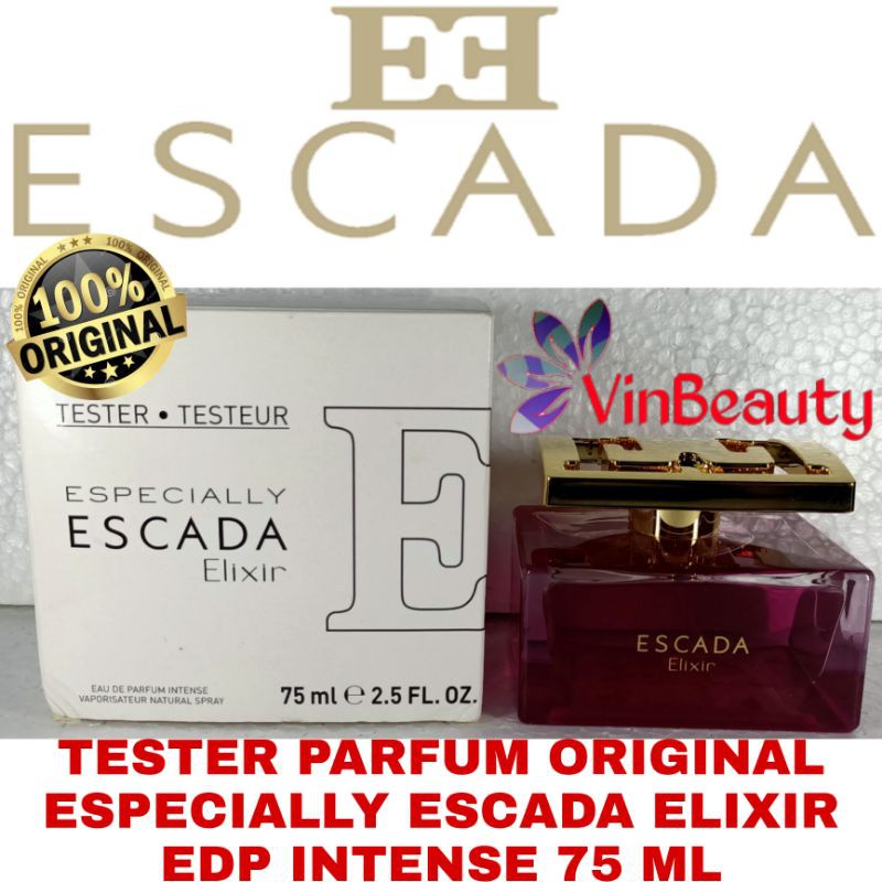 Tester Parfum OriginaL Especially Escada Elixir EDP Intense 75 ml For Women Murah