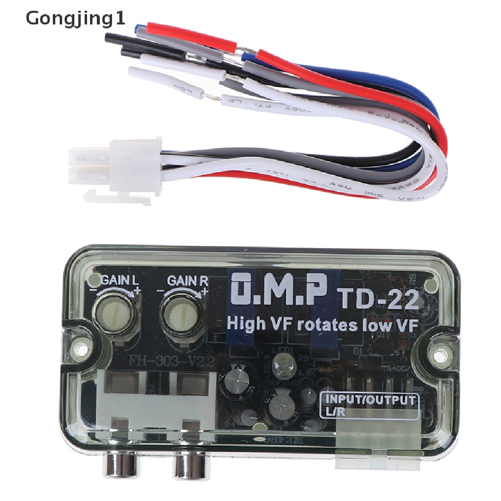 Gongjing1 Adapter Konverter Audio Mobil 12v Rca Stereo High Ke Low Adjustable