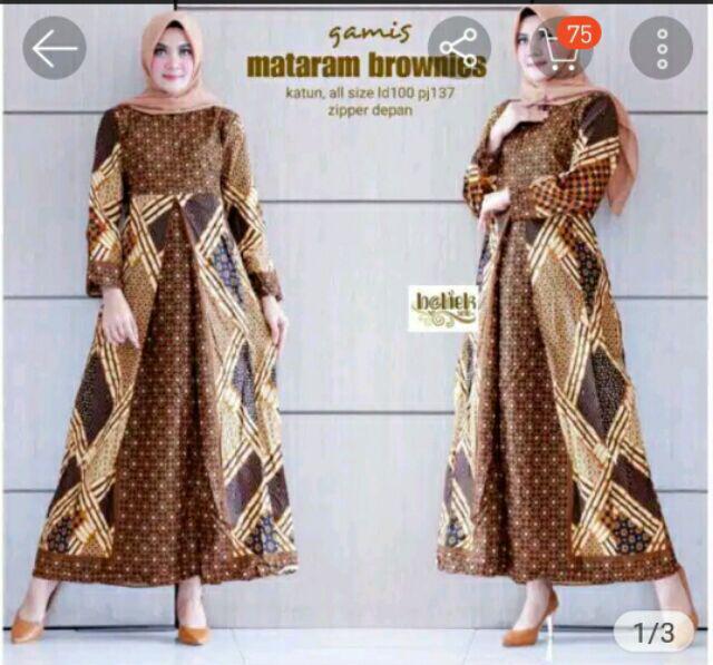 Fashion Terbaru Gamis Mataram Brownies Batik Gamis Cantik Modern Syari Seragaman Kantor Kerja Pesta
