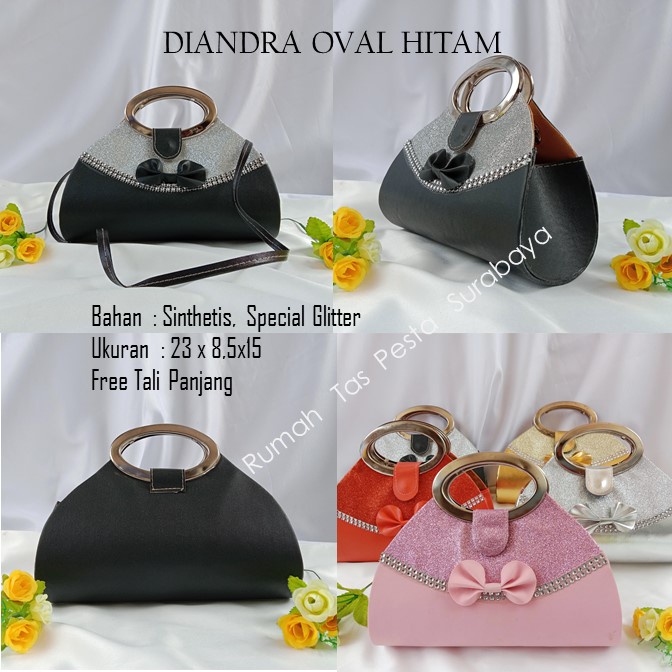 Tas Termurah,Tas Bagus,Tas Unik,DIANDRA OVAL HITAM