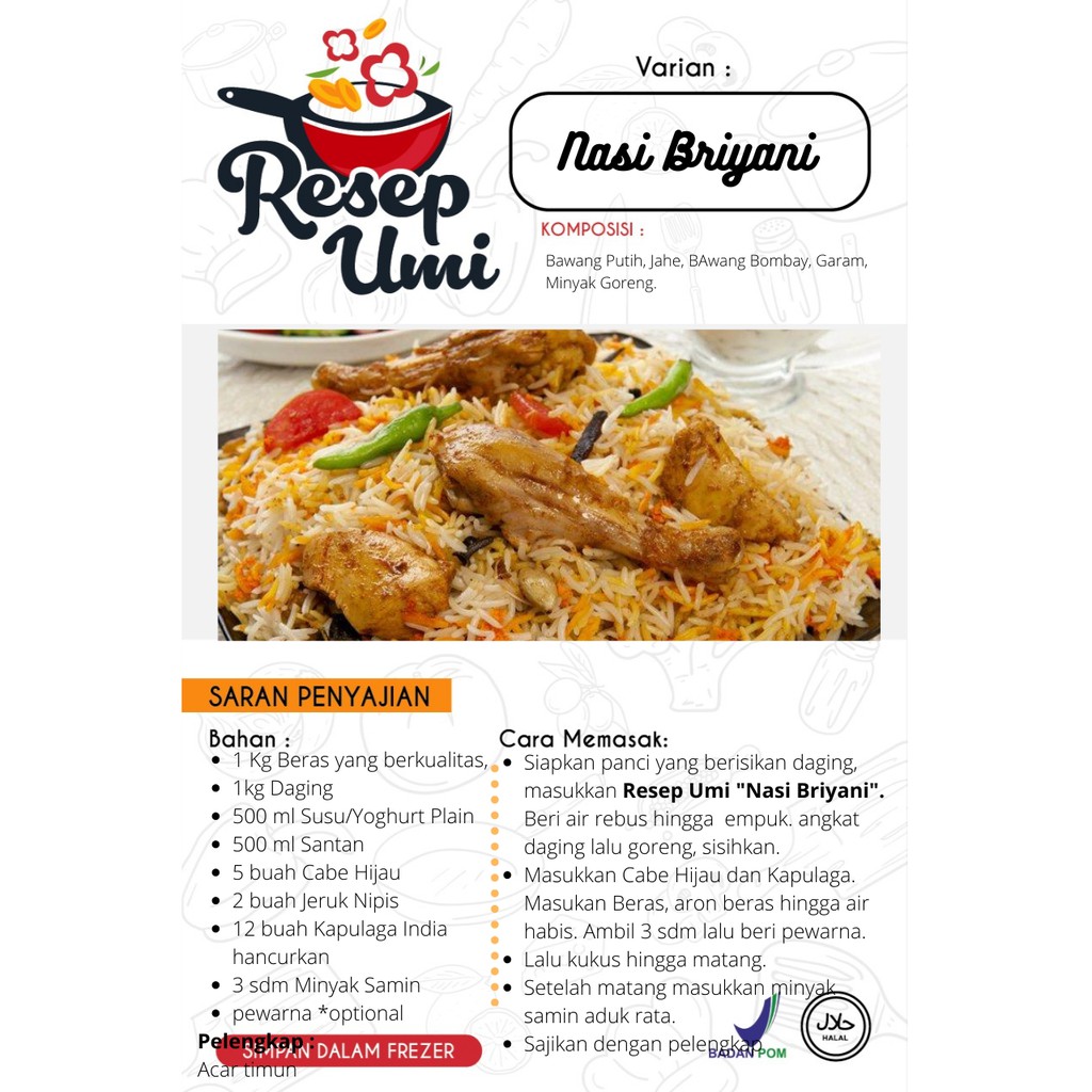 

Bumbu Instan Resep Umi "Nasi Briyani