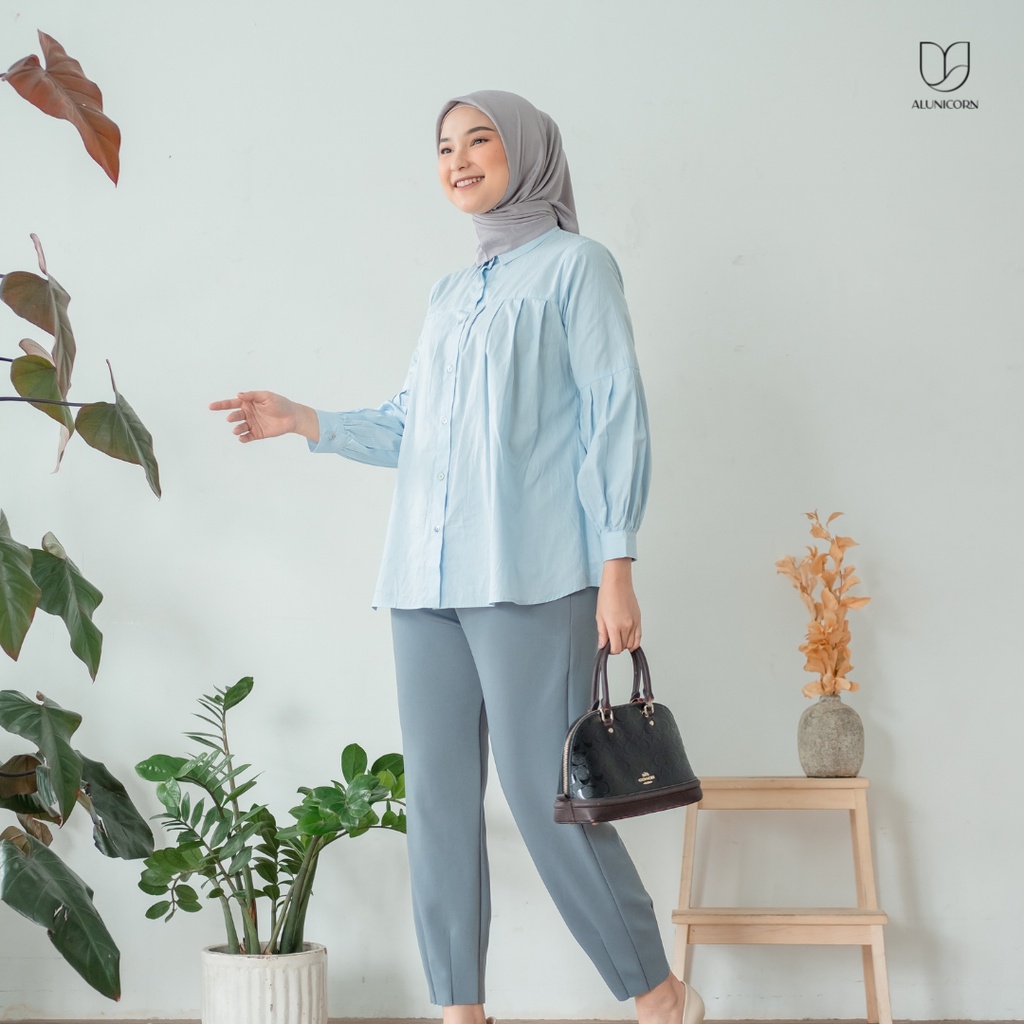 Alunicorn - Geo Blouse - Blouse Wanita-Teal