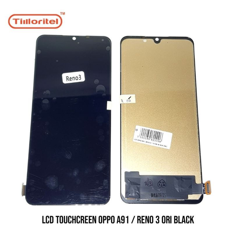 LCD TS Oppo A91 atau Reno 3 ori finger print off