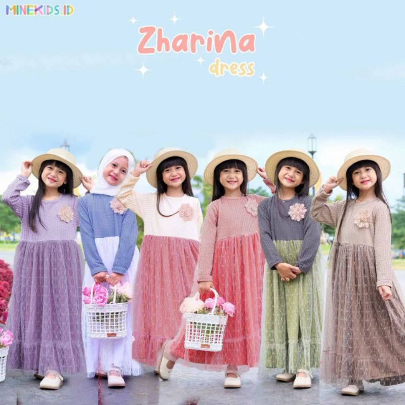 Zharina Dress Anak  (size 4-12 tahun)