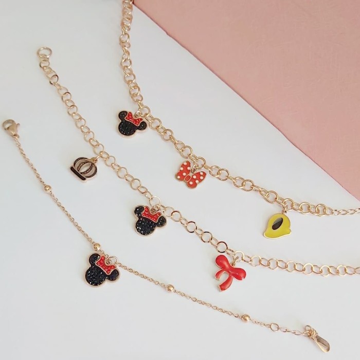 gelang anak mickey asli titanium