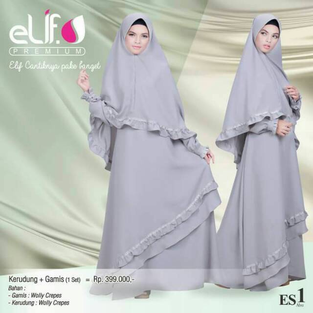 Gamis Syari Terbaru 2022 Set Khimar - Gamis Putih - Elif 01 - Gamis Syari Ceruti