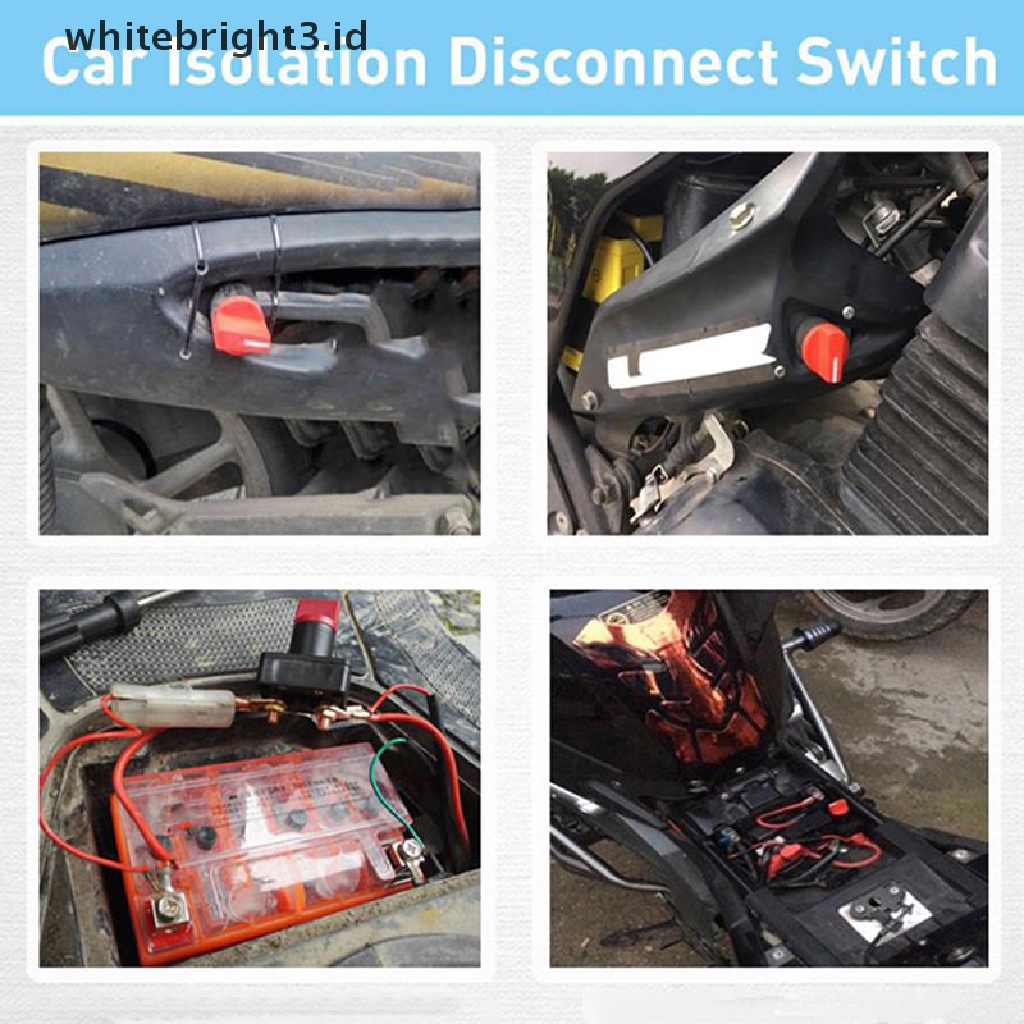 {whitebright3.id} 100A Battery Master Disconnect Rotary Cut Off Isolator Kill Switch Car Van  ,