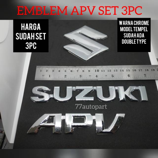 Emblem logo suzuki apv set 3pc