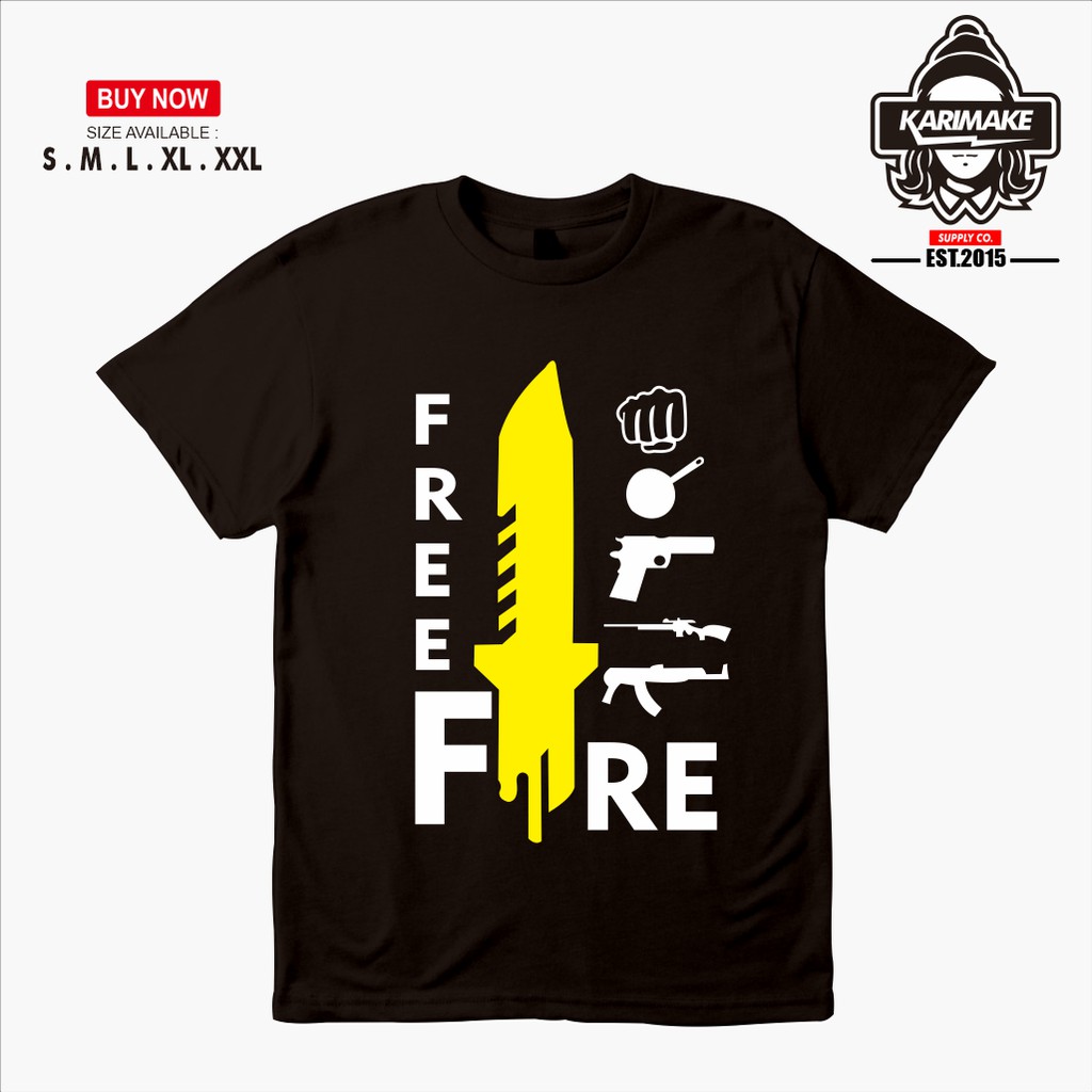Kaos Baju Game Free Fire Item and Weapons Kaos Game - JURAGANPOLOSHIRT