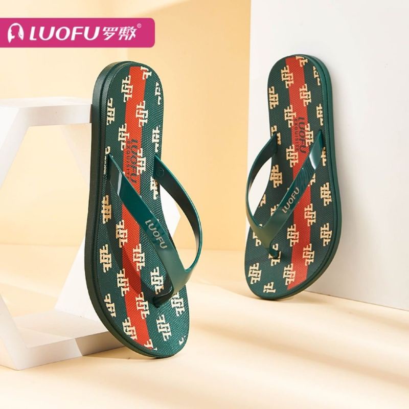 sandal jepit karet wanita Luofu terbaru sendal santai perempuan nyaman sandal rumah kekinian Luofu new