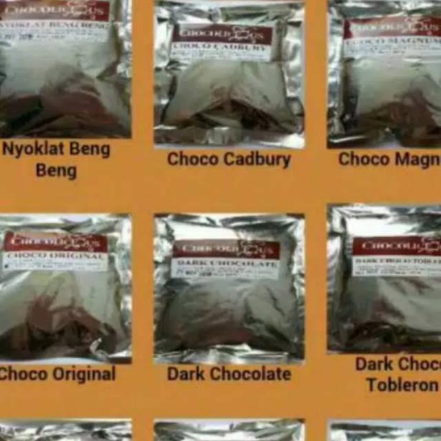 

Bubuk coklat, kopi, buble chocolicious 500 gr