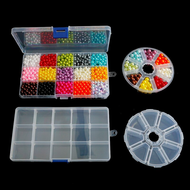 Handmade DIY Multi-cell Jewelry Storage Boxes / Transparent Plastic Jewelry Storage Box / Mini Foldable Sundries Storage Basket for Beads, Earrings and Necklaces