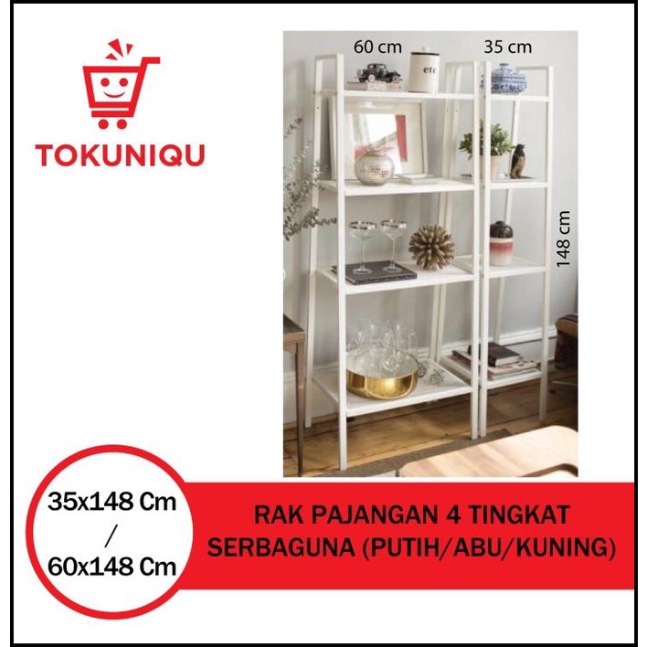 Rak Besi Serbaguna Rak Pajangan Foto Dekorasi Tanaman Rak Buku 4 Susun