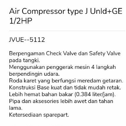 CUCI GUDANG    Kompresor SHARK 1/2HP Made INDONESIA BERGARANSI(Bahan Bakar Bensin)