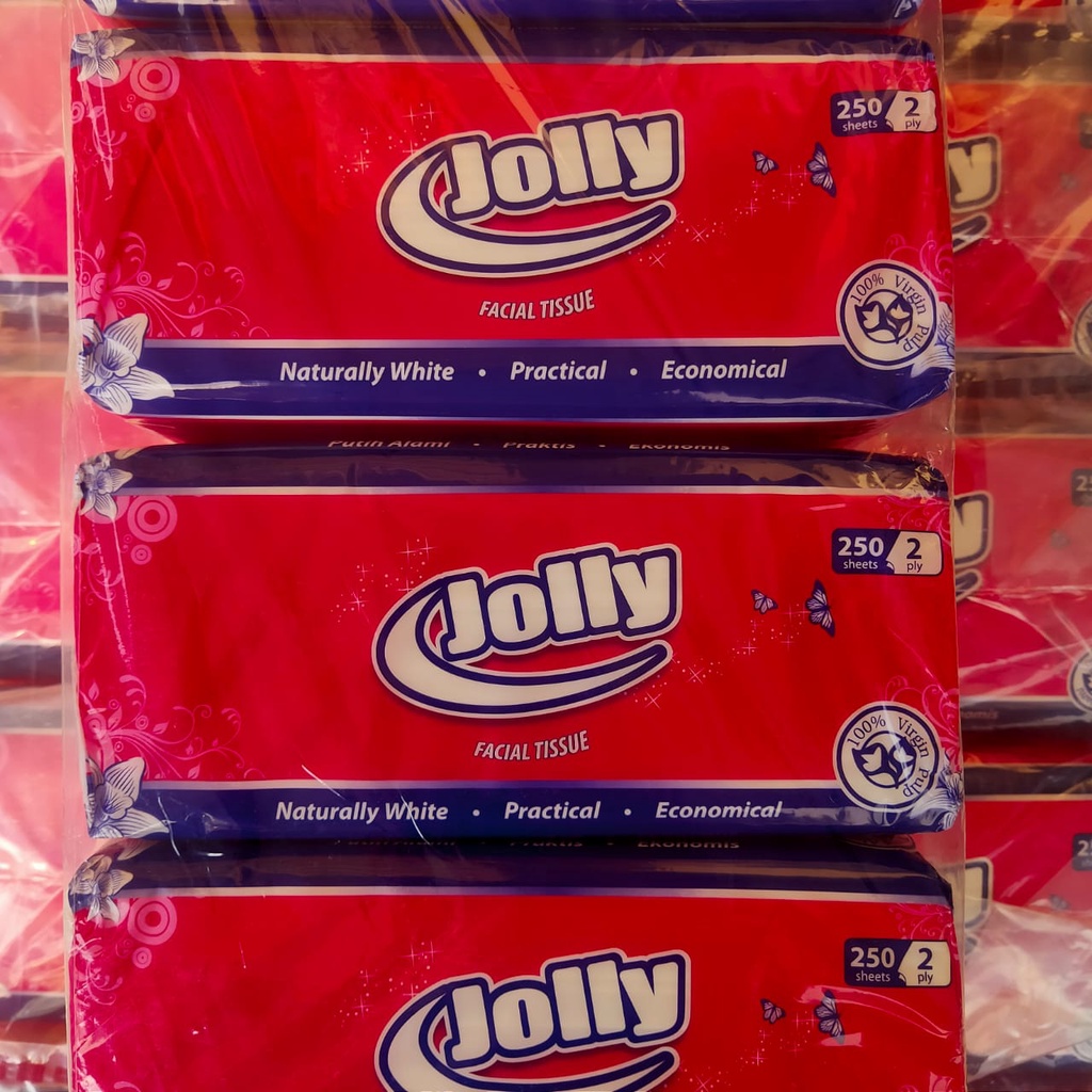 Tissue Wajah Jolly Nice Soft Pack 180 sheets / 250 Sheets 2ply