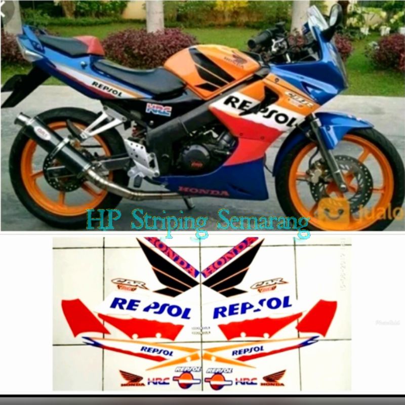 Striping Honda CBR 150 Cbu Repsol Biru